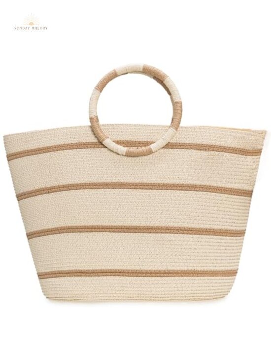 Handbags - Woven Straw Tote Bag for Women Large Beach Bag Summer Shoulder Handbag